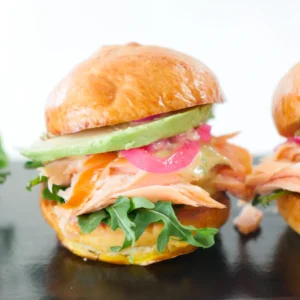Kik Ass Smoked Roasted Salmon Sliders
